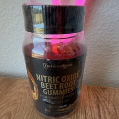 Defense Dose Nitric Oxide Beet Root Gummies 60ct Vegan Heart Health Sugar-Free