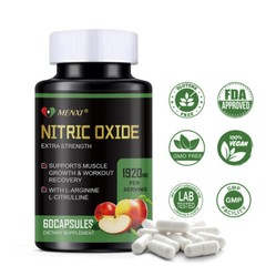 MENXI Nitric Oxide Capsules 1920mg 60ct – Energy Circulation Exercise Boost