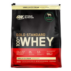 2-Pack Optimum Nutrition Gold Stnd 100% Whey Protein Powder Vanilla Ice Cream