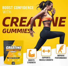 Razuhu Creatine Monohydrate Gummies for Men & Women – Creatine Monohydrate