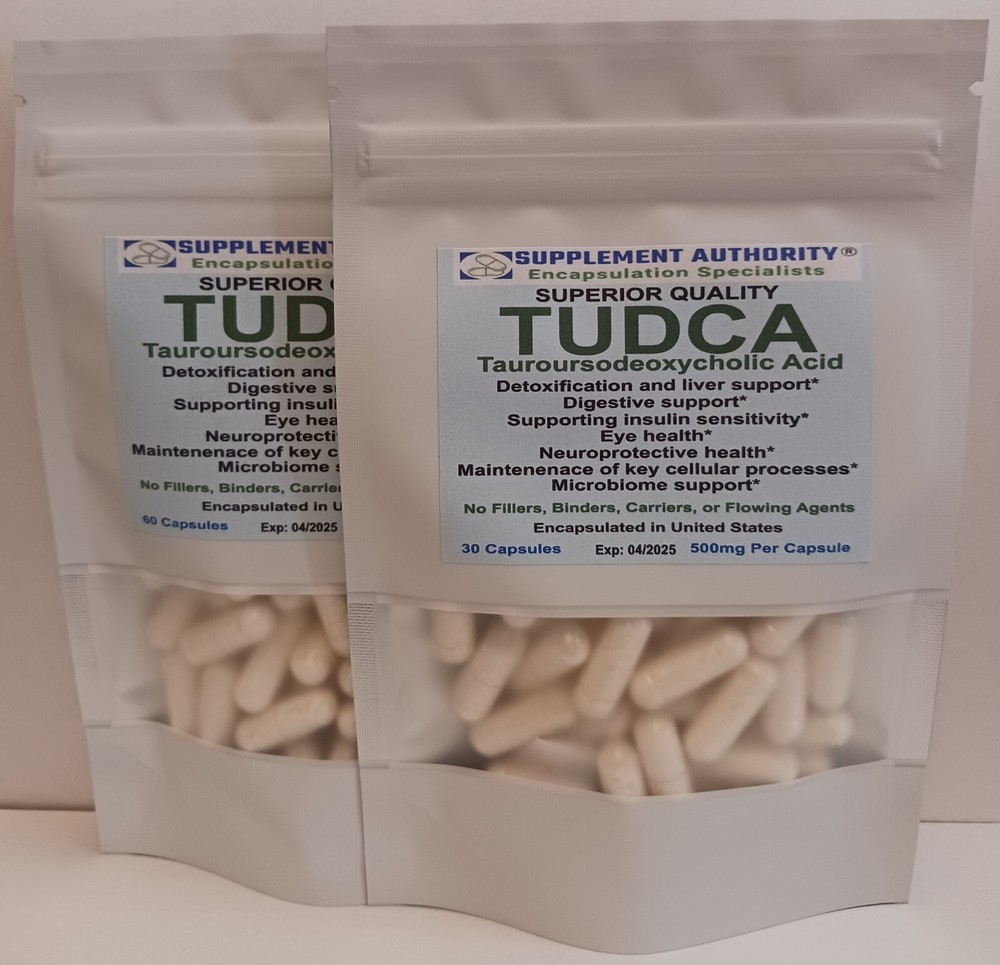 Tudca Powder Casules (Tauroursodeoxycholic Acid) Gluten Free, Non-GMO 500mg NEW!