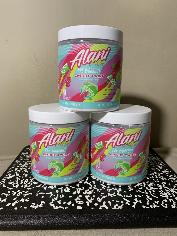 Alani Nu Pre Workout Powder, Cherry Twist, 30svgs – Exp. 1/28 – 3 Pack
