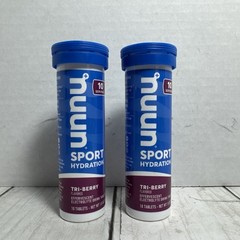 NUUN Sport Hydration Tri-Berry Flavor 2 Tubes 10 Tablets Each EXP 11/26 New