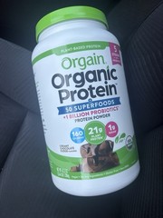 Orgain Plant-Based Protein Powder Vegan Gluten Free Chocolate Fudge 42.3oz