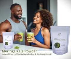 ORGANIC MORINGA & KALE POWDER COMBO – Energy Endurance Vitality – 4 oz Pure