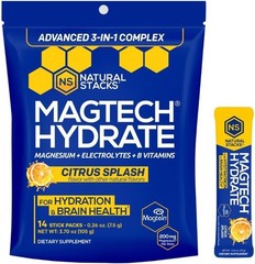 2x NATURAL STACKS MagTech Hydrate Packets w/Magnesium Citrus Splash 14 Sticks ea