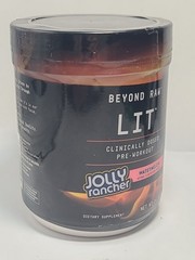 BEYOND RAW• LIT• JOLLY Rancher Supplement• 30 Servings WATER MELON Flavors 07/27