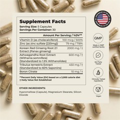 Muscle Builder Natural Growth Size Strength Energy Booster 150 Capsules