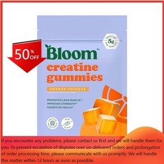 BLOOM NUTRITION Creatine Monohydrate Gummies – Orange Squeeze – 36ct/12 Servings