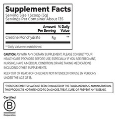 Orgain Micronized Creatine Monohydrate Unflavored 135 Servings EXP 05/2027