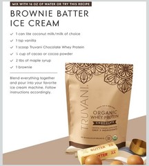 Truvani Organic Whey Protein Powder Chocolate, Grass Fed, 21.94 oz, Exp 2028