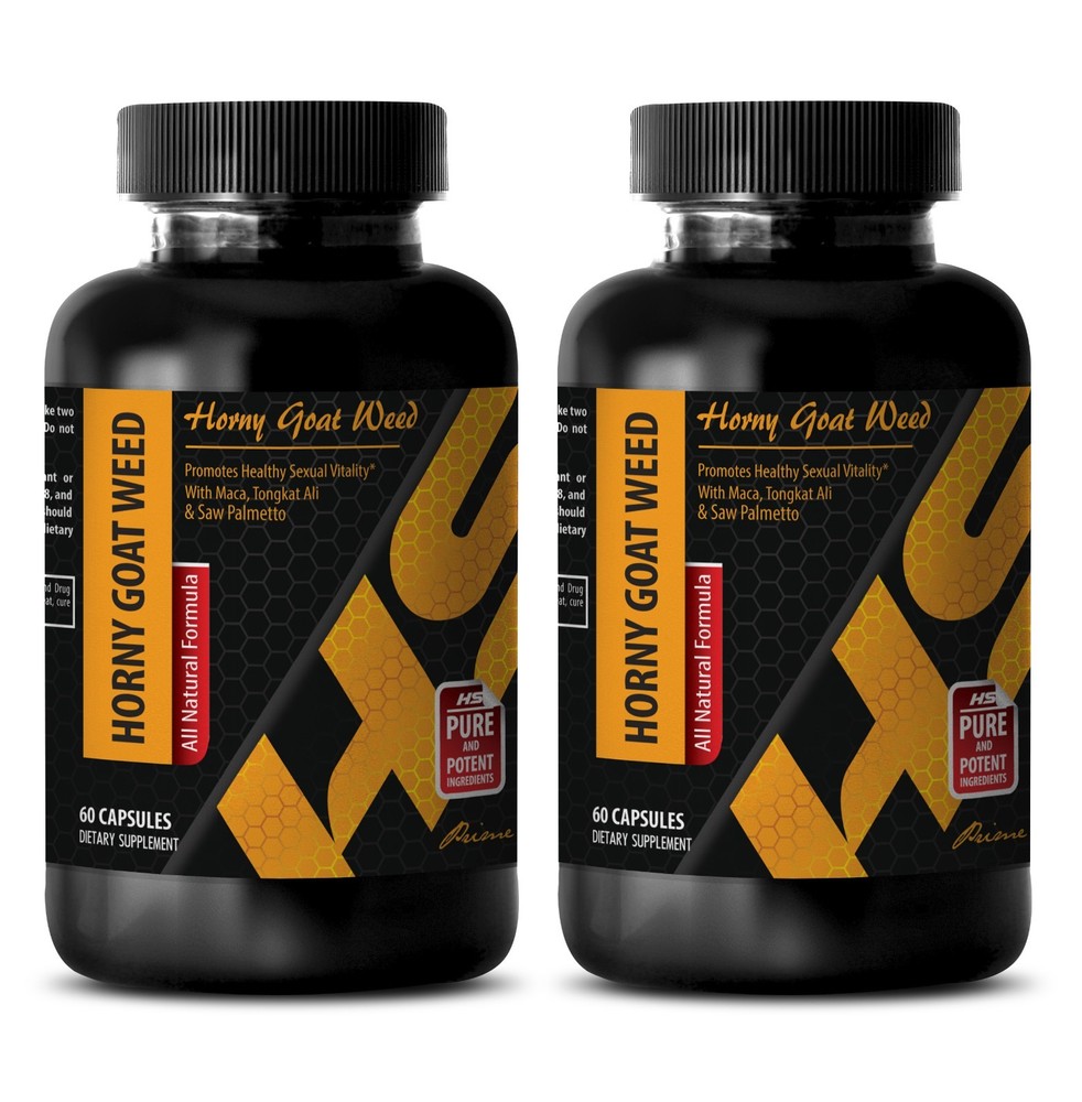 HORNY GOAT WEED powder for men – testosterone booster gym – 2 Bottles