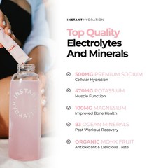 Instant Hydration Sugar Free Electrolytes Powder Packets – 20 Count