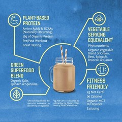 Sunwarrior Warrior Blend Protein Greens Powder Chocolate Flavored 30 Servings