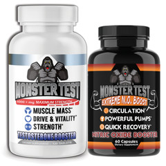 Testosterone Booster Monster Test Testosterona + Monster Test Nitric Oxide 2-PK