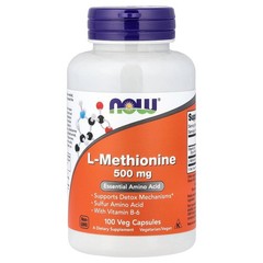 Now Foods L-Methionine 500 mg 100 Caps 100 Count (Pack of 1), No Color