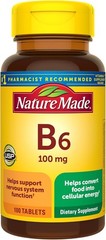 Nature Made Vitamin B6 100 mg Tabs, 100 tab