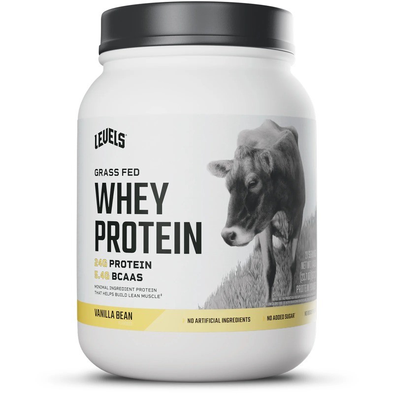 Levels Grass Fed Whey Protein Powder, No Artificials, 24G of Protein, 1.48LB