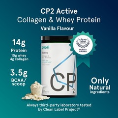 Puori Whey Protein Powder w/ Collagen CP2 Active Pasture-Raised Grass-Fed