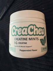 CreaChew Creatine Mints Peppermint 5g Creatine 150 Count
