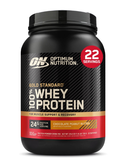 Optimum Nutrition Gold Standard 100% Whey Protein, Chocolate Peanut Butter, 22 S