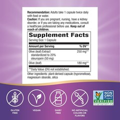 Nature’s Way Olive Leaf, Premium Extract, Supports Heart Health*, 20% Oleuropein