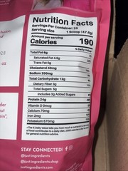 Just Ingredients Double Chocolate Protein Powder 2.63 Lb Exp 02/09/2028