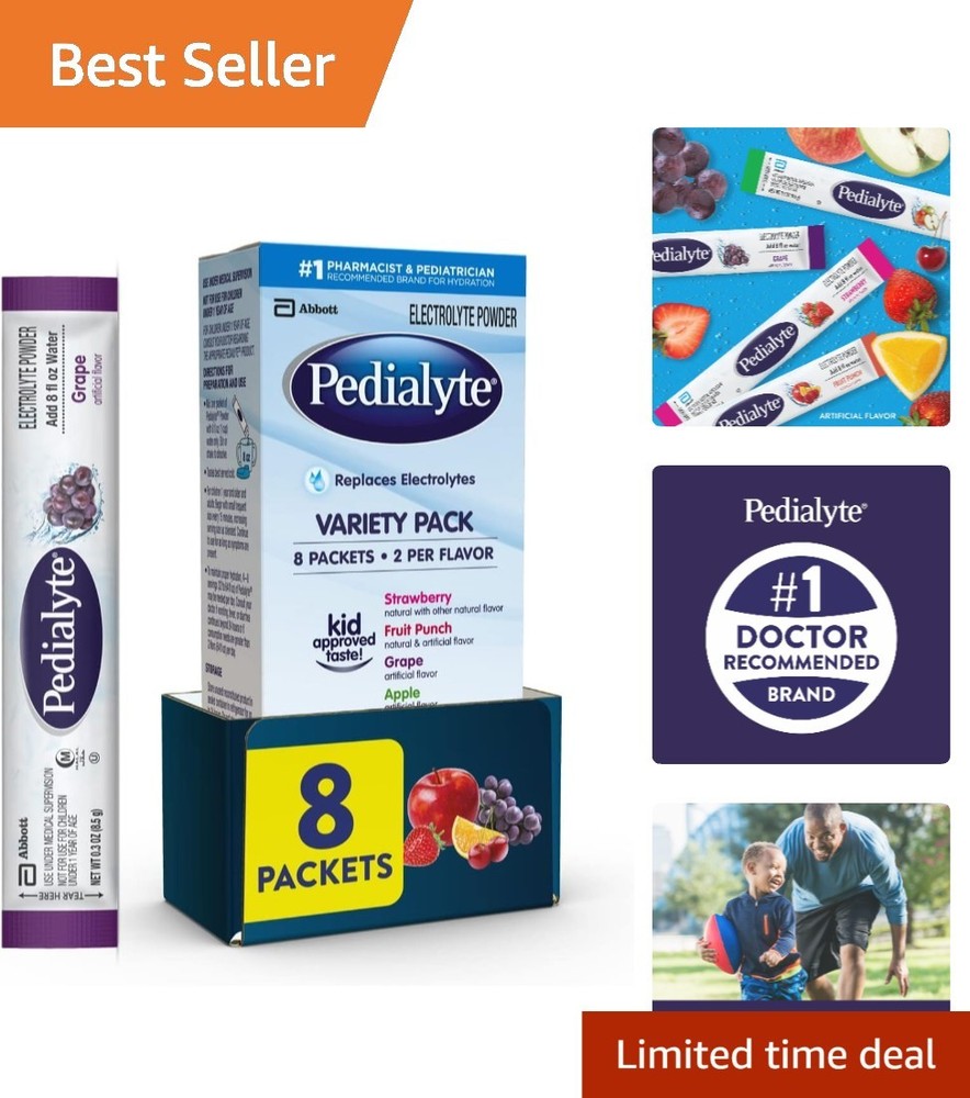 Electrolyte Powder Variety Pack – Grape, Strawberry, Apple | 8 Pack Convenience