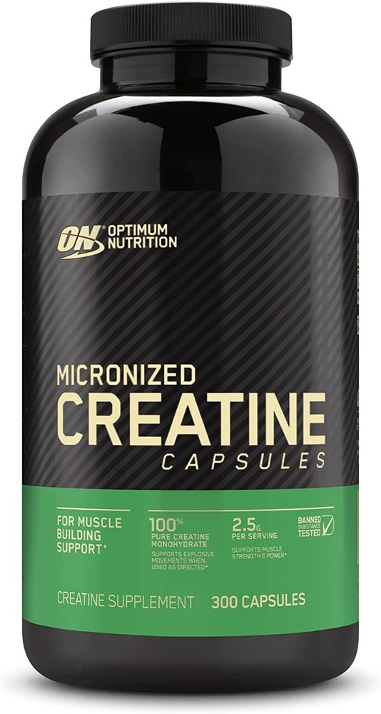 Optimum Nutrition Micronized 2500mg Creatine Monohydrate 300 Capsules New