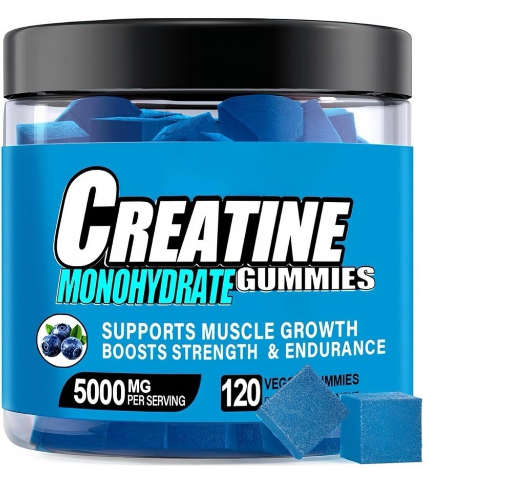 Creatine Monohydrate Gummies Unisex Blue Raspberry 5000MG Per Serving