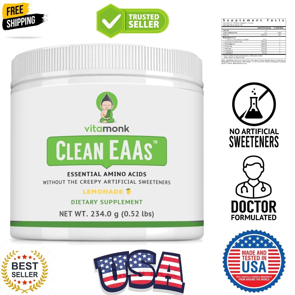 Clean EAA – EAAs with No Artificial Sweeteners for Pre-Workout, Energy and Re…