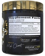 Psychotic Pre Workout Blue Punch 35 Servings Extreme Energy
