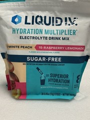Liquid I.V Hydration Sugar-Free Peach+Raspberry 20 Sticks EXP 02/28