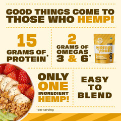 Hemp Yeah Balanced Protein and Fiber Powder, Unsweetened, 16Oz, with 15G Protein