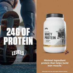 Levels Grass Fed Whey Protein Powder No Artificials 24G of Protein Cappuccino…