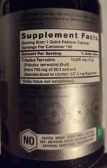 Ultra Tribulus Terrestris 1000mg Testosterone Booster Muscle Mass 2X100Caps