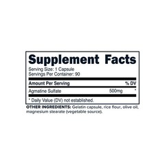 Primaforce Agmatine Sulfate 500mg, 90 Capsules – Non-GMO, Gluten Free Supplement