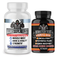 Testosterona Booster Monster Test Vitamin C + Monster Test Nitric Oxide 2-PK