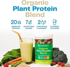 Amazing Grass Organic Plant Protein – NO SUGAR – 11 Servings – Vanilla