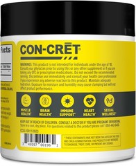 CON-CRET Creatine HCl Powder | Muscle, Cognitive, 2.6 Ounce (Pack of 1)