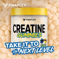 FINAFLEX Creatine Gummies 120 Gummies Blueberry Lemonade Flavor Promotes M…