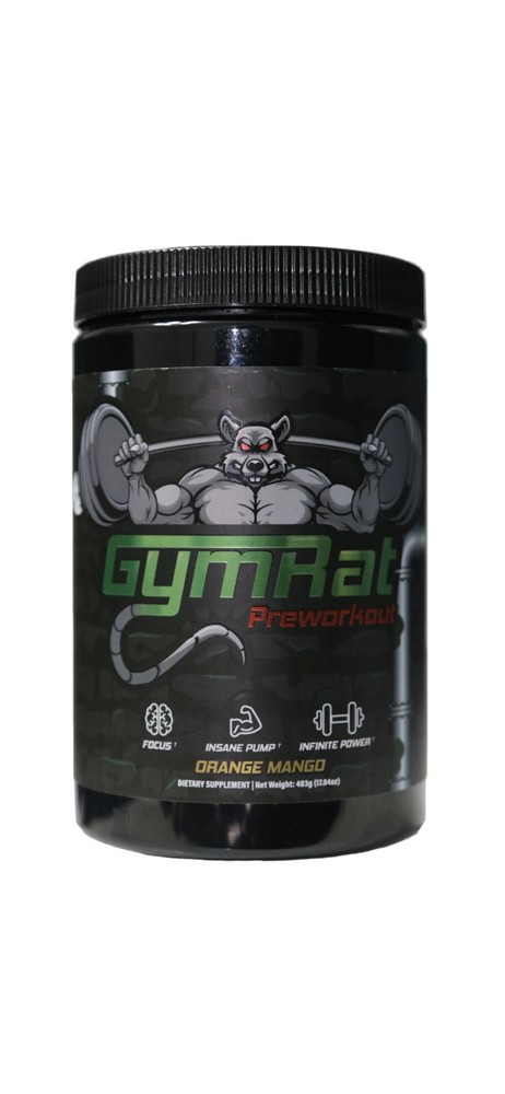 gymrat pre wokrkout powder supplement for men and women, natural green tea caffe