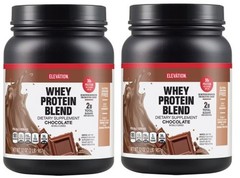 Elevation Chocolate Whey Protein Blend Dietary Supplement Powder, 32 oz (2 Pack)