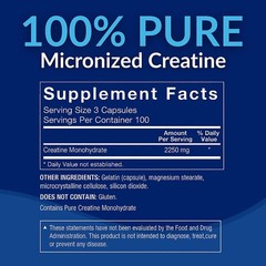 BodyTech Creatine Monohydrate Capsules, Micronized Creatine Formula for Men a…