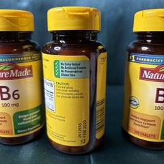 3 -Nature Made Vitamin B6 100mg Support Nervous System 100Ct Tablets Exp 02/2029