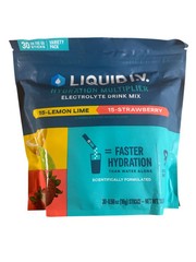 Liquid I.V. Hydration Multiplier 30 Sticks Lemon Lime & Strawberry Variety Pack