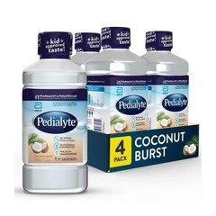 Pedialyte Electrolyte Drink Coconut Burst 1L 4 Pack Hydration for Kids & Adults