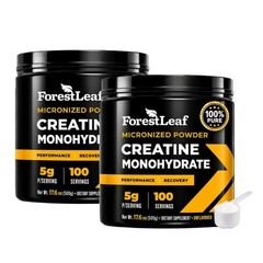 ForestLeaf Micronized Creatine Monohydrate Powder 2 PACK Muscle Growth Strength