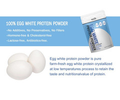 Egg White Protein Powder Pasteurized No Additives, High Protein, 8 oz. Bag