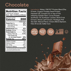 OWYN Pro Elite 32g Keto Plant Protein Shake, Chocolate 11.15 fl. oz., 15 pk.
